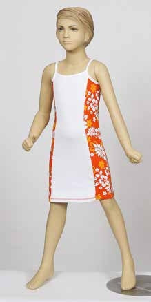 Girls' Hibiscus Dress – 100% Cotton Elegance