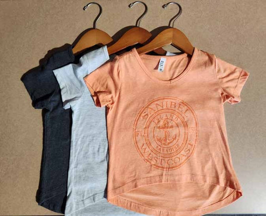 Girls' Triblend V-Neck Tee – 100% Cotton