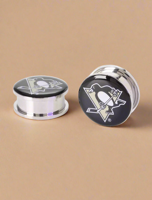 Pittsburgh Penguins stainless steel ear plugs