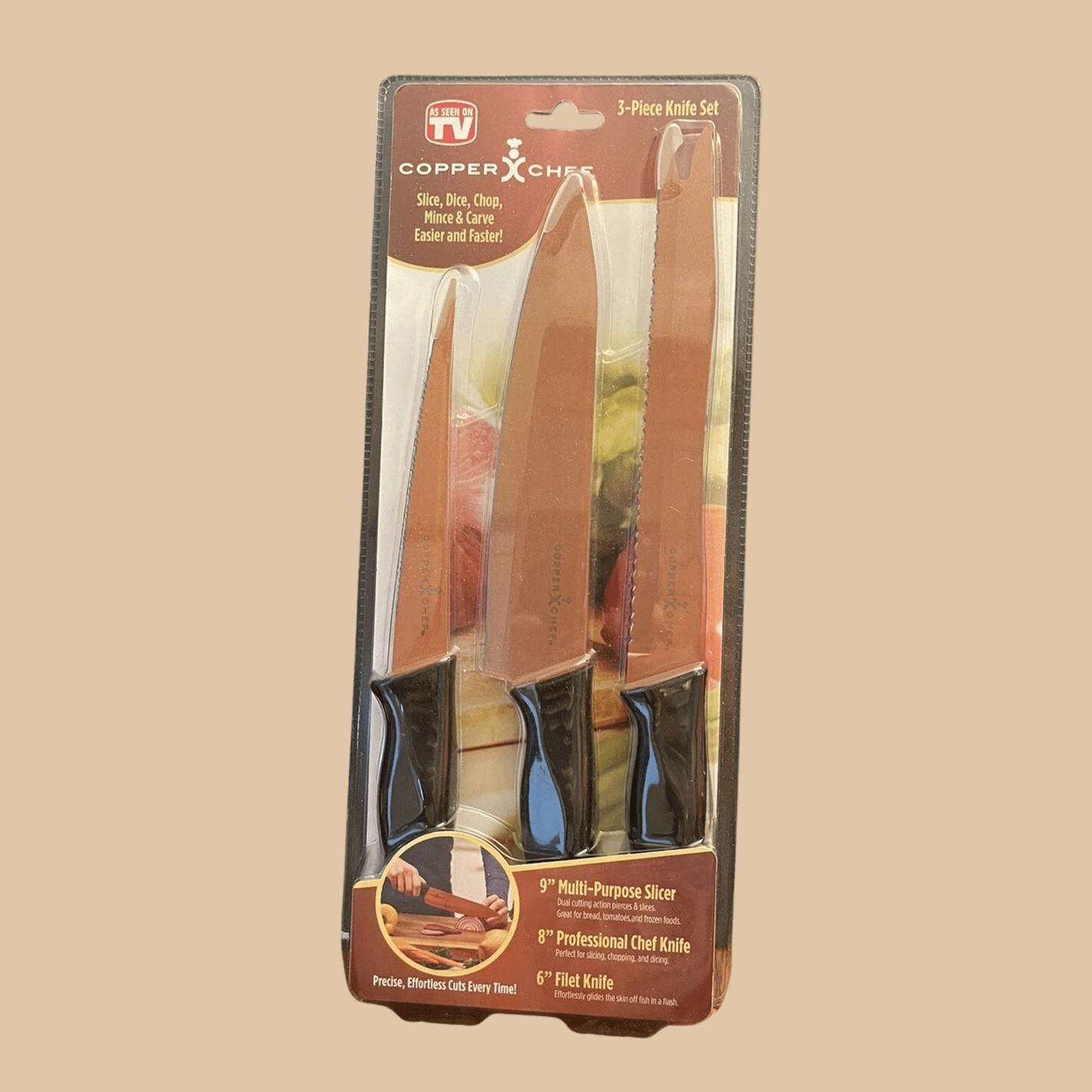Copper Chef 3-Piece Knife Set - COLO