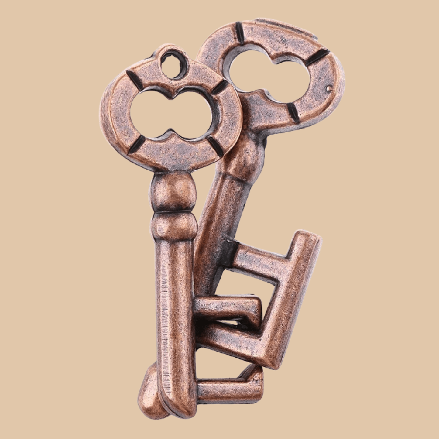 Metal Key Lock Brain Teaser Puzzle – IQ Logic Game - COLO