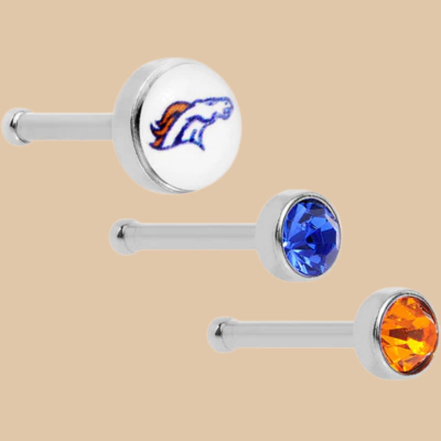 NFL Denver Broncos Tongue Ring Licensed