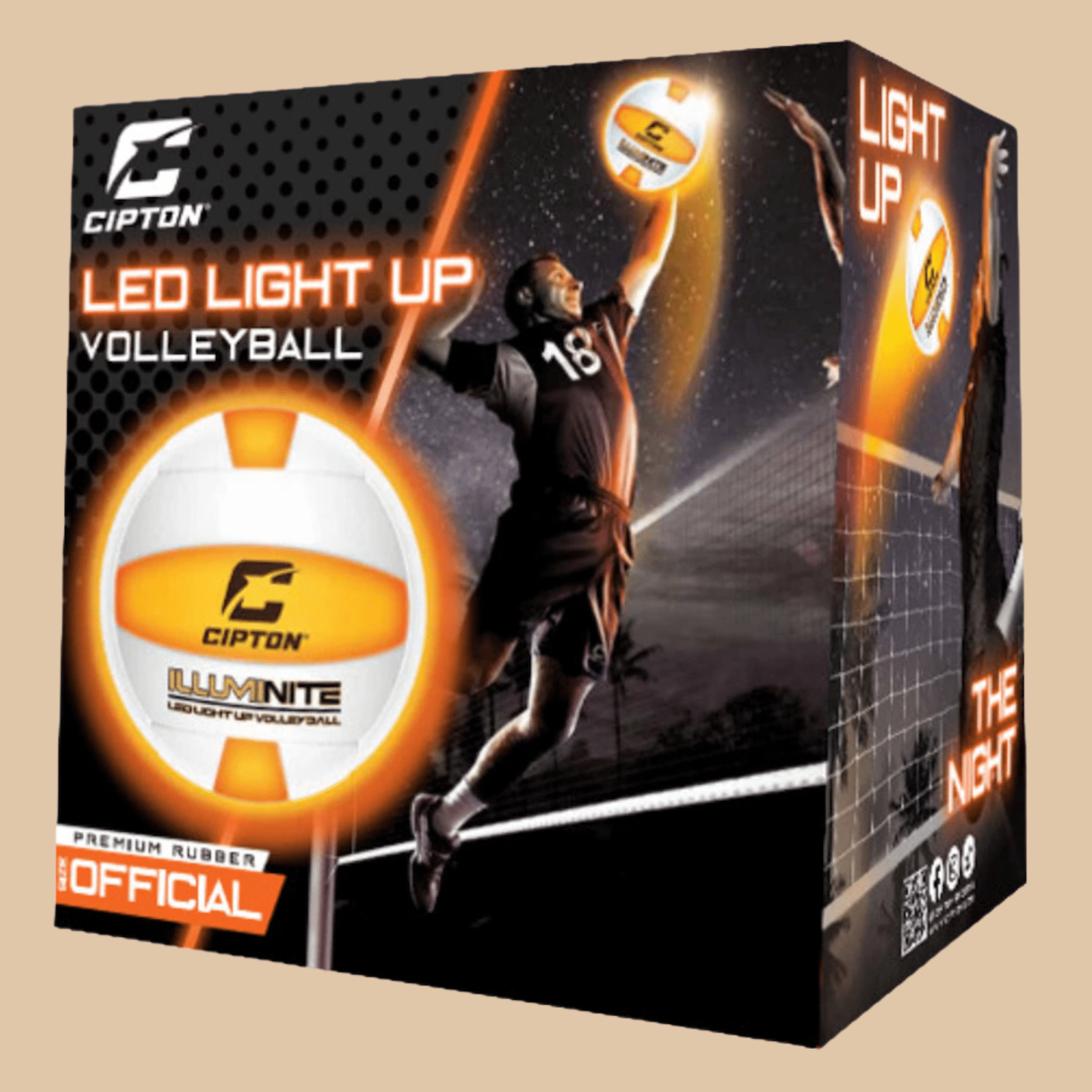 Cipton LED Light-Up Volleyball | Indoor & Outdoor Night Play - COLO