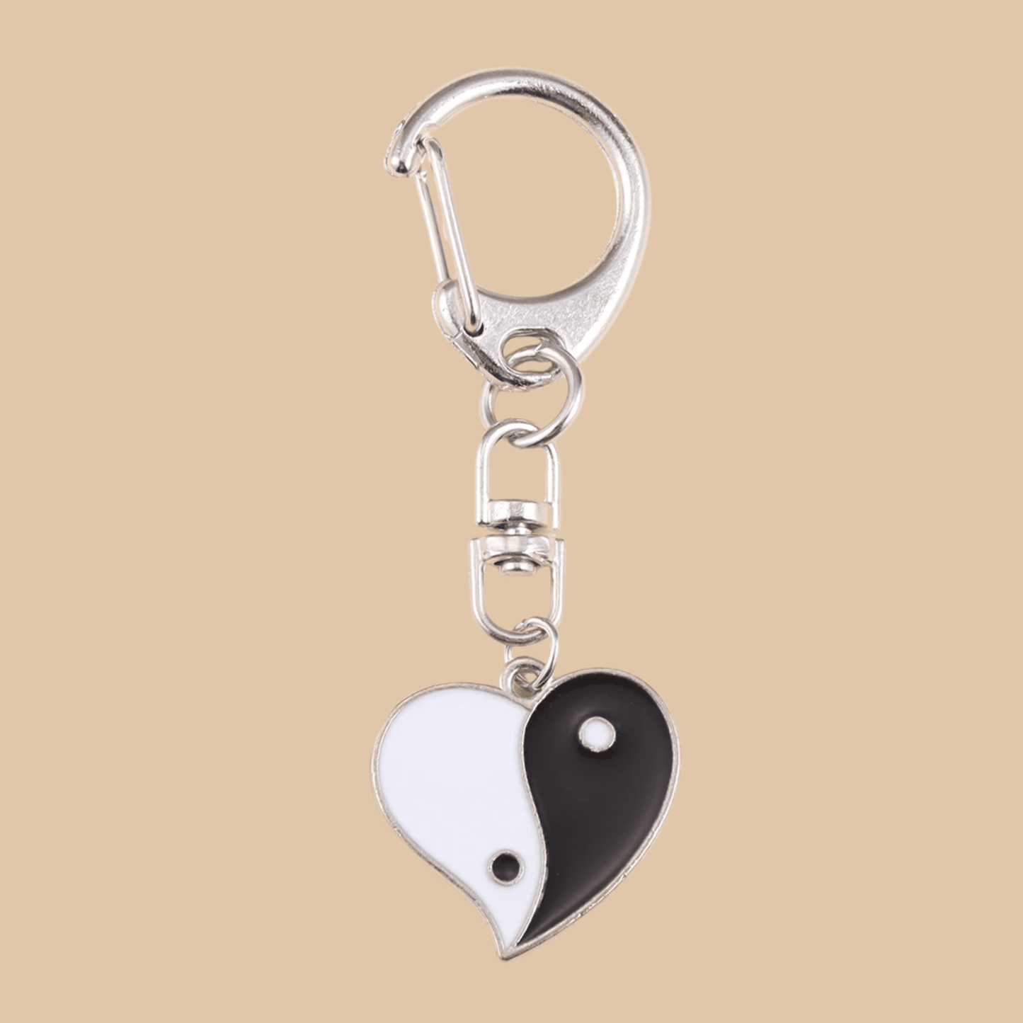 Silver Moon Creations Fashion Keychain – Yin Yang Heart - COLO