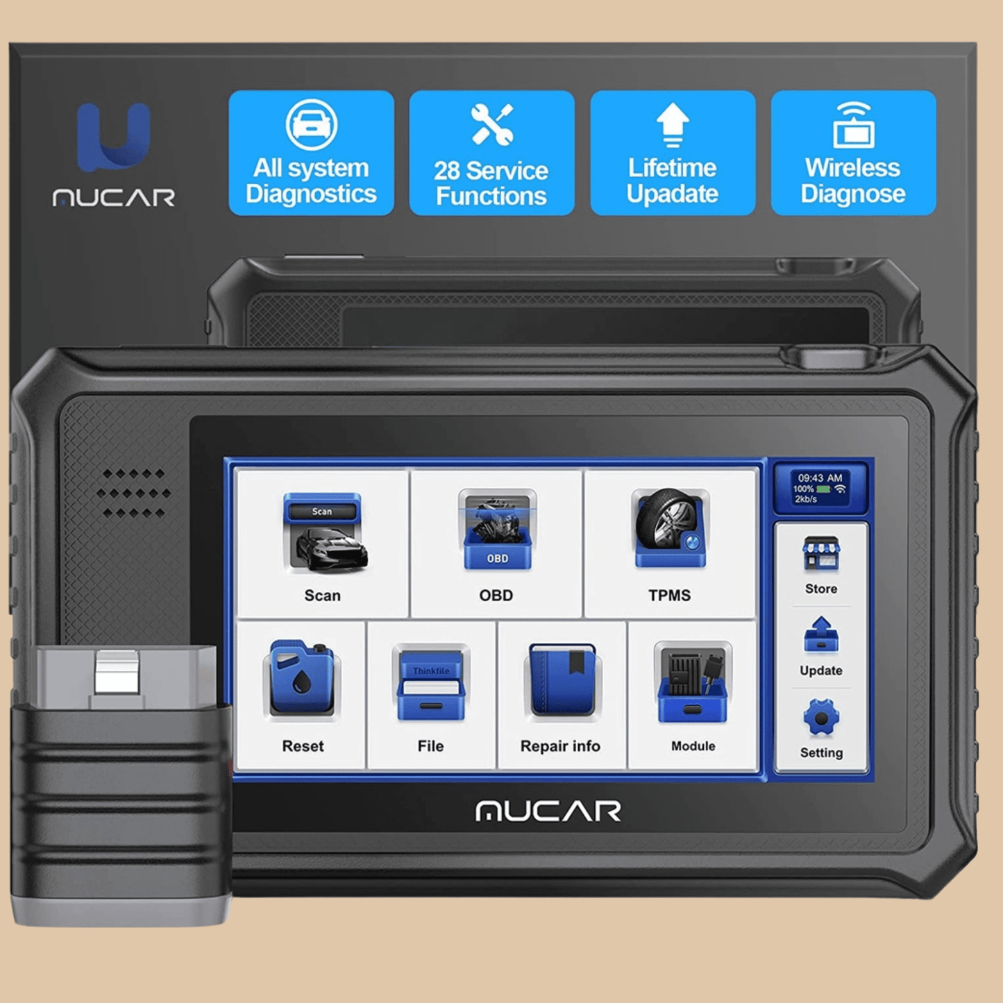 MUCAR VO6 All-System Bidirectional OBD2 Scanner - COLO