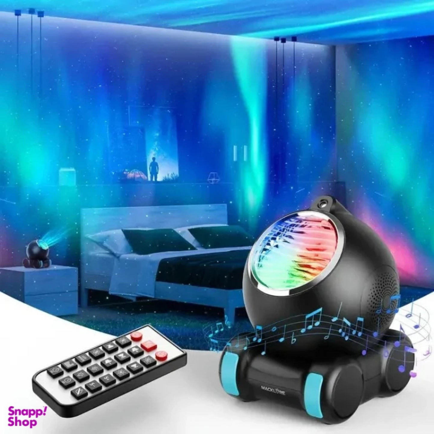 Galaxy Projector GP06 ProControl & White Noise Bluetooth Speaker, 14 Colors LED - COLO