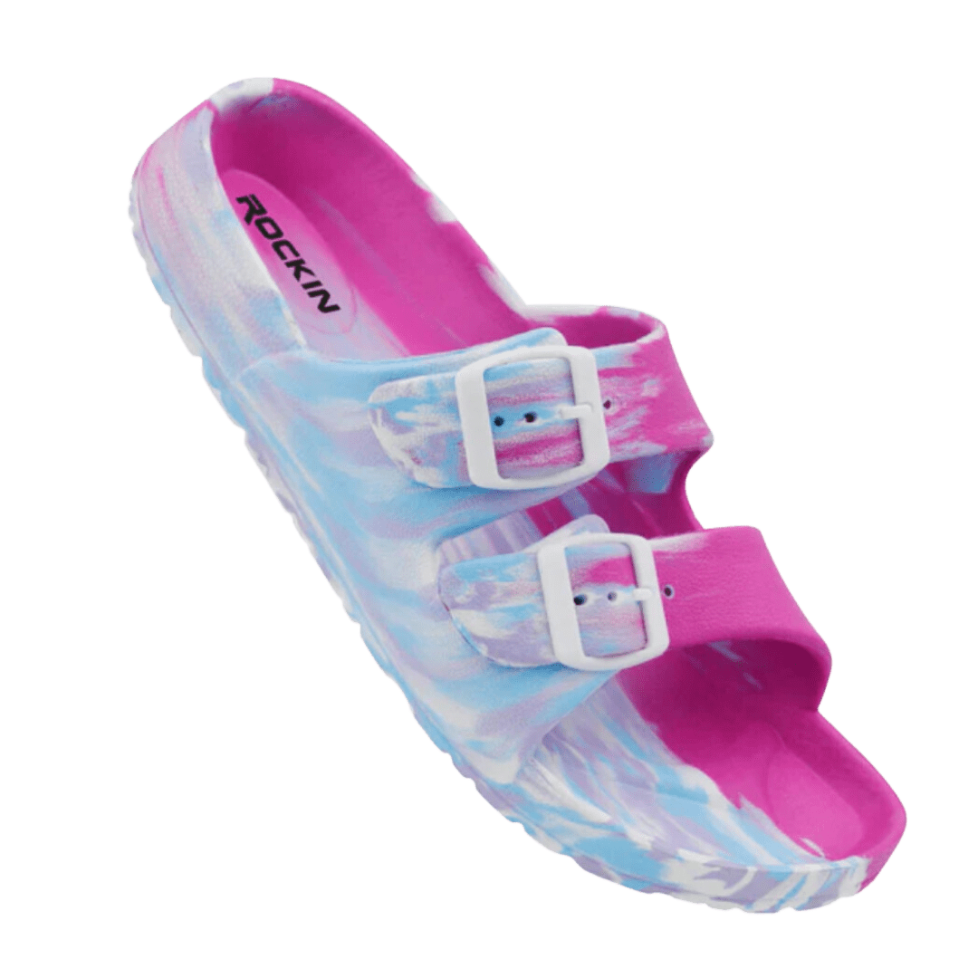 Huntington Buckle Sandals - Pink Marbled - COLO