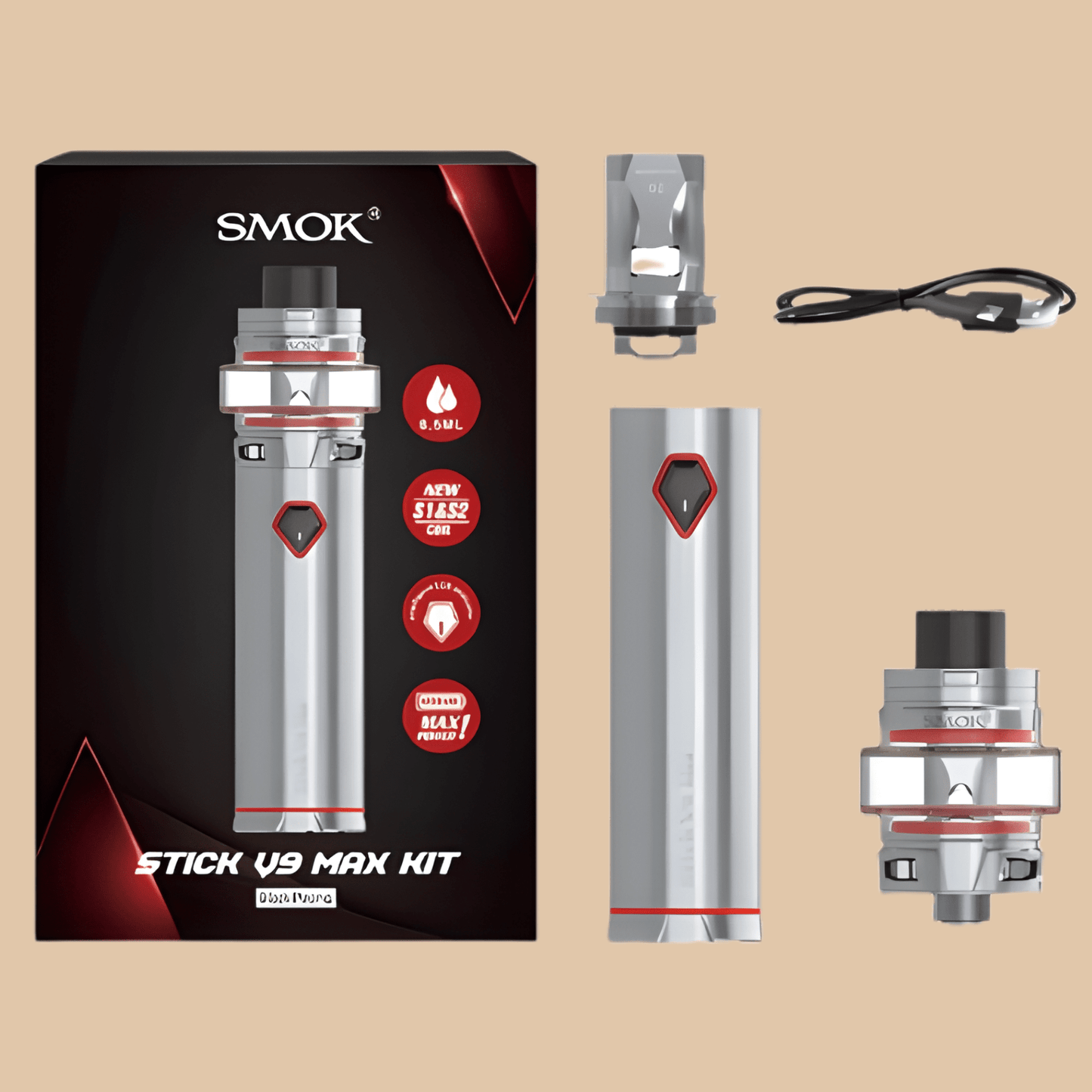 SMOK Stick V9 Max Kit 4000mAh Silver - COLO