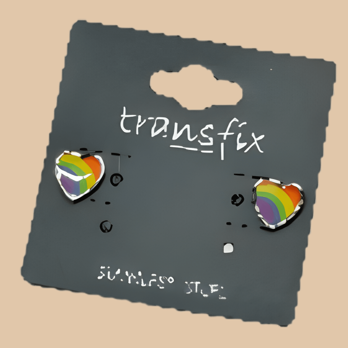Transfix SS Rainbow Heart Earring - COLO