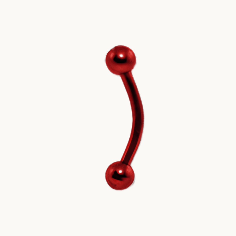 Red Eyebrow Tragus Cartilage Piercing 5mm - COLO