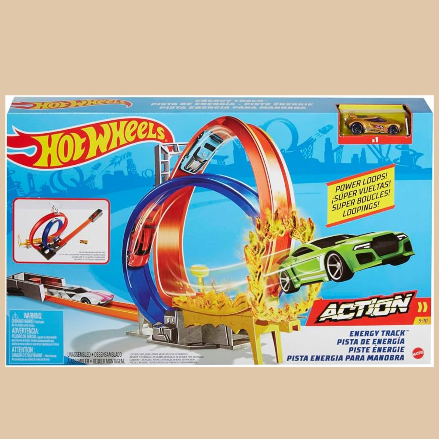 Hot Wheels Energy Track + 1 Car