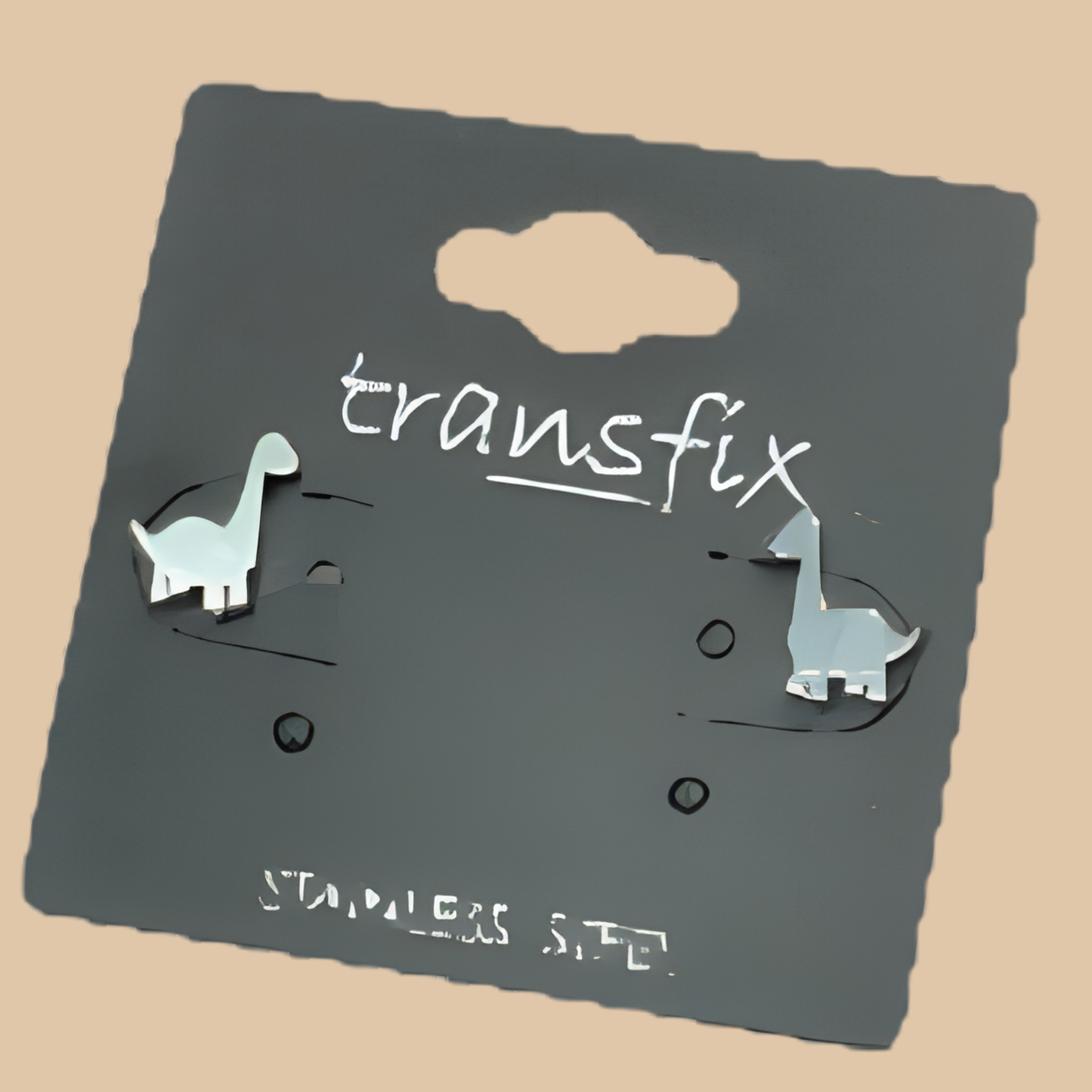 Transfix SS Silver Dinosaur Earring