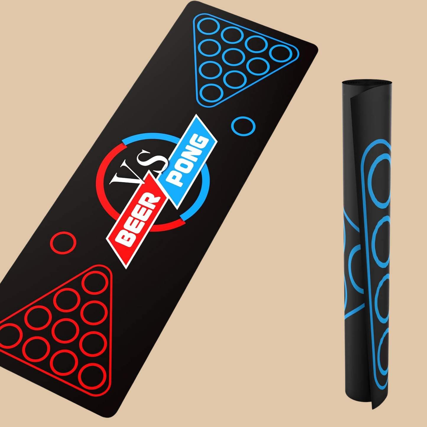Beer Pong Table Mat – Drinking Game for Adult Parties