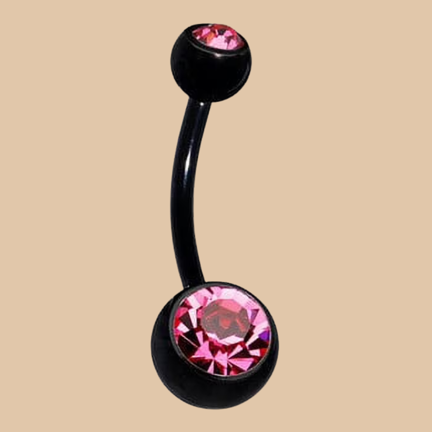 Pink Gem Belly Button Ring