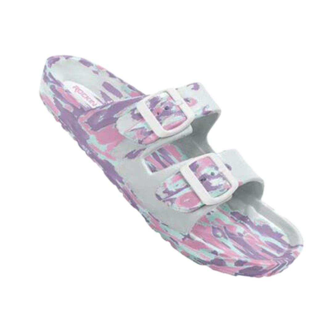 Huntington Buckle Slides- Candy Marbled