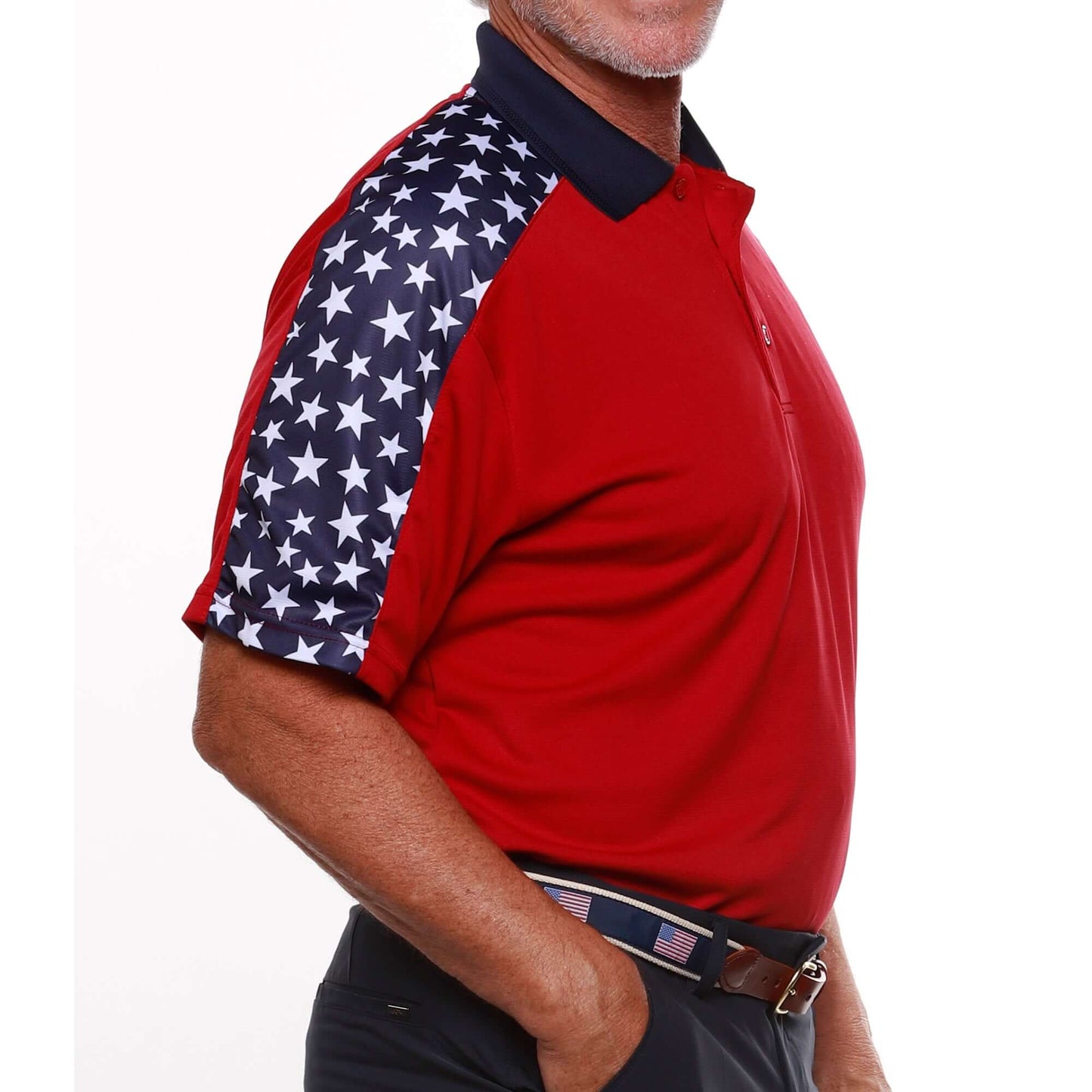 Men's Made in USA Patriotic Tech Polo Shirt