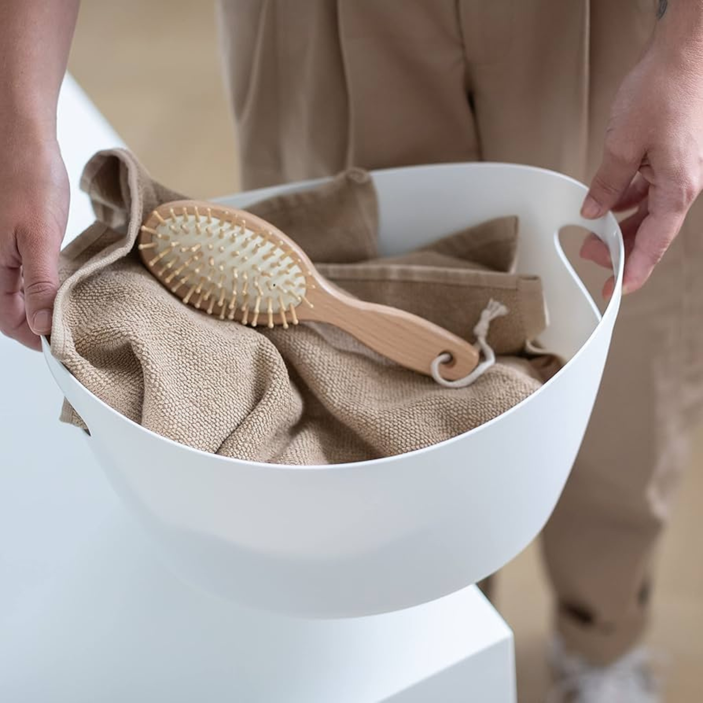 Medium Recycled Storage Box 4.5L White