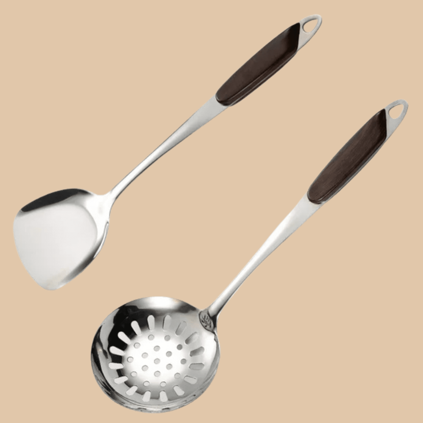 Stainless Steel Kitchen Tools Set Colander Spatula - COLO