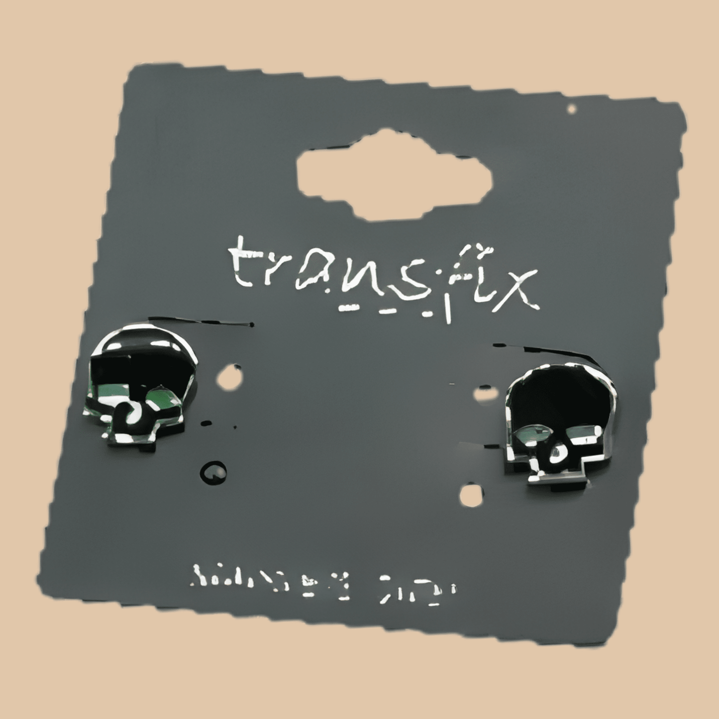 Transfix SS Black Skull Earring - COLO