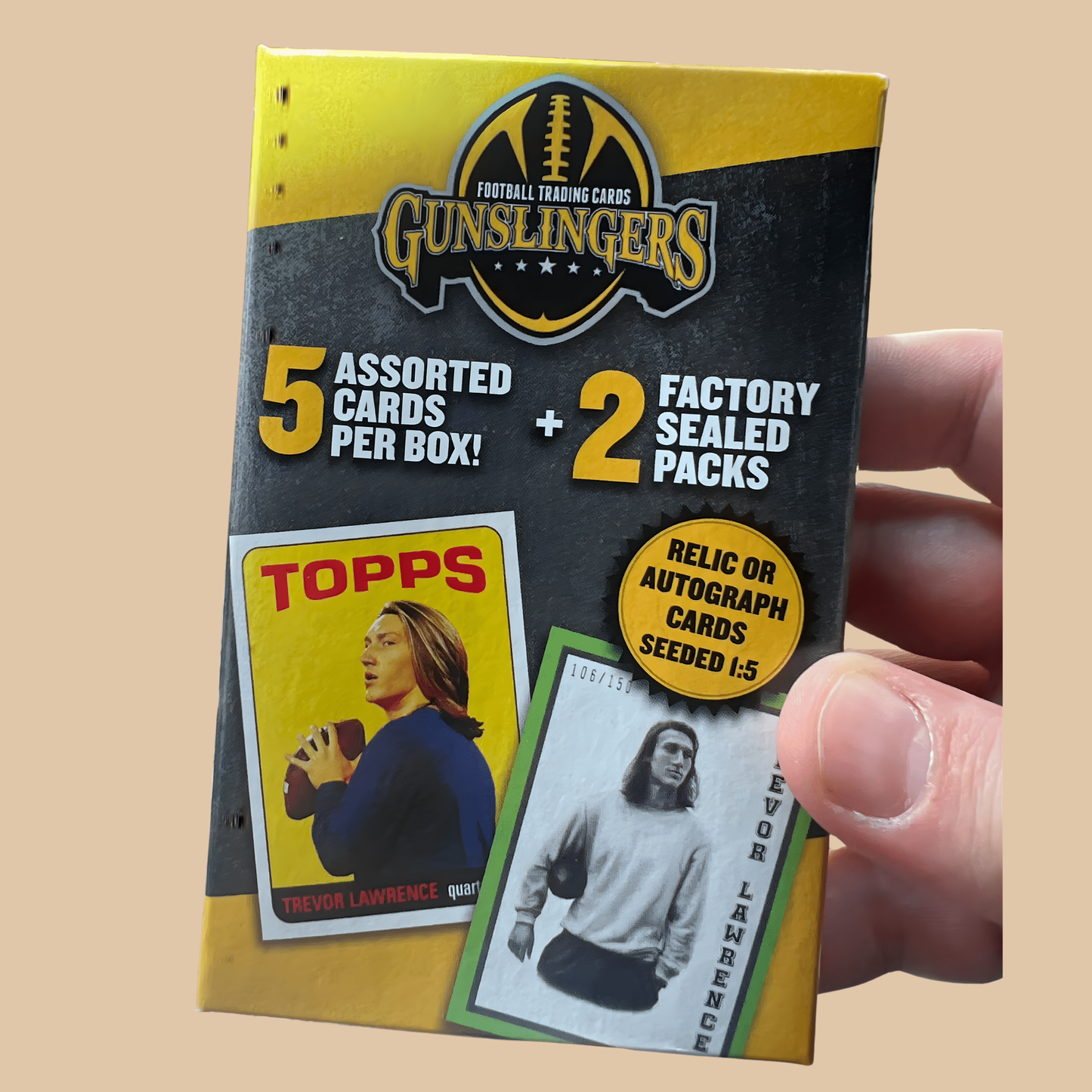 Gunslingers Football Trading Card Box | 5 Cards + 2 Bonus Packs - COLO