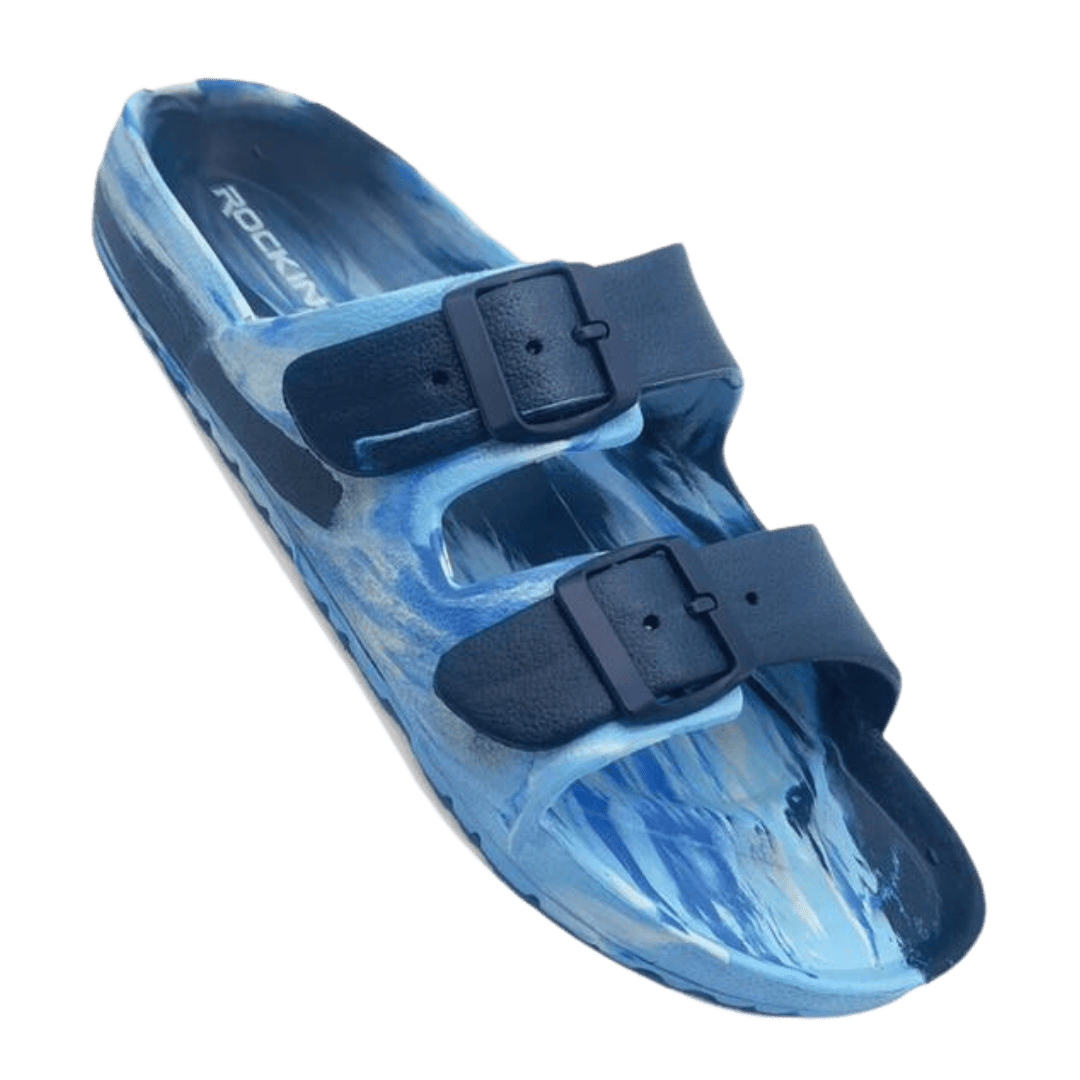 Huntington Buckle Sandals - Blue Marbled - COLO