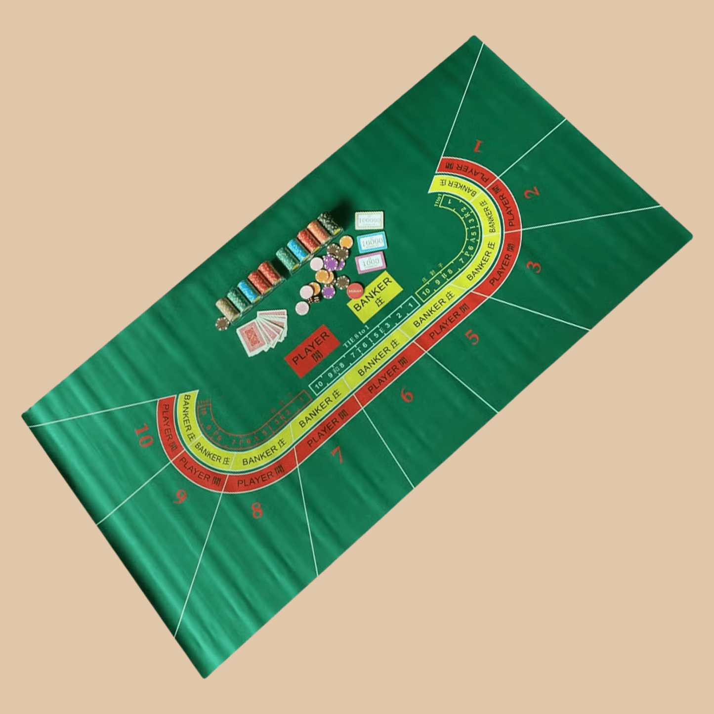 Rubber Table Cloth China Trade, 1.8m Rectangle - COLO