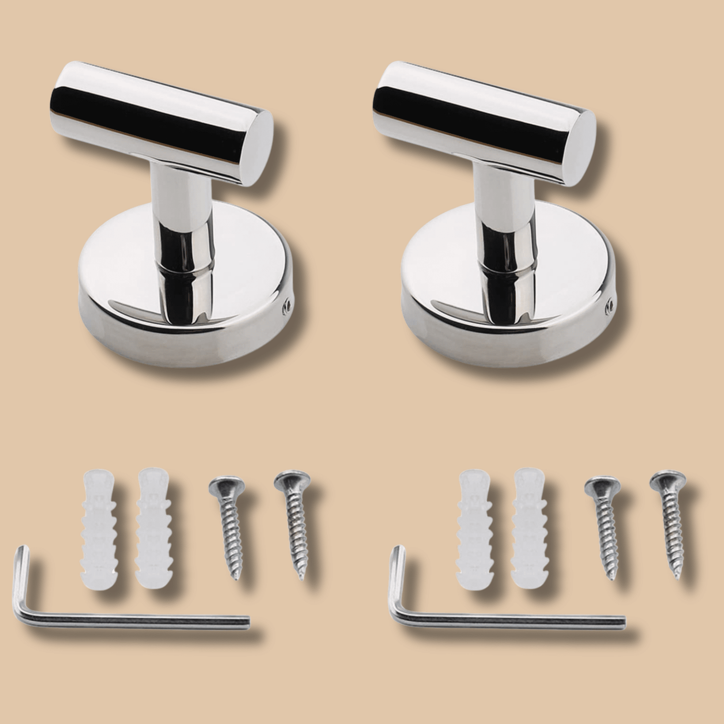 304 Stainless Steel Towel Hooks 2 Pack - COLO