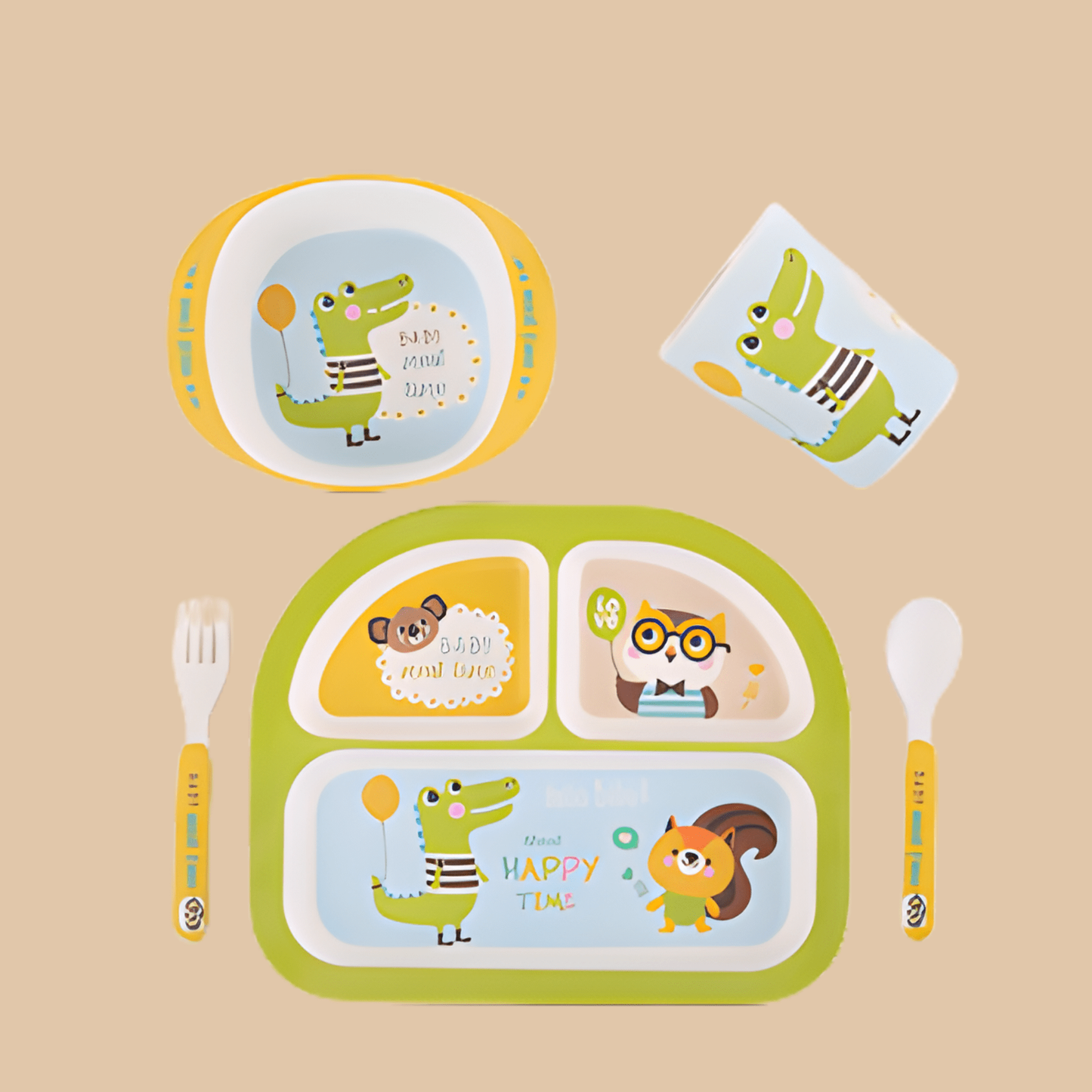 Kids Dinnerware Set (Little Croc) - COLO