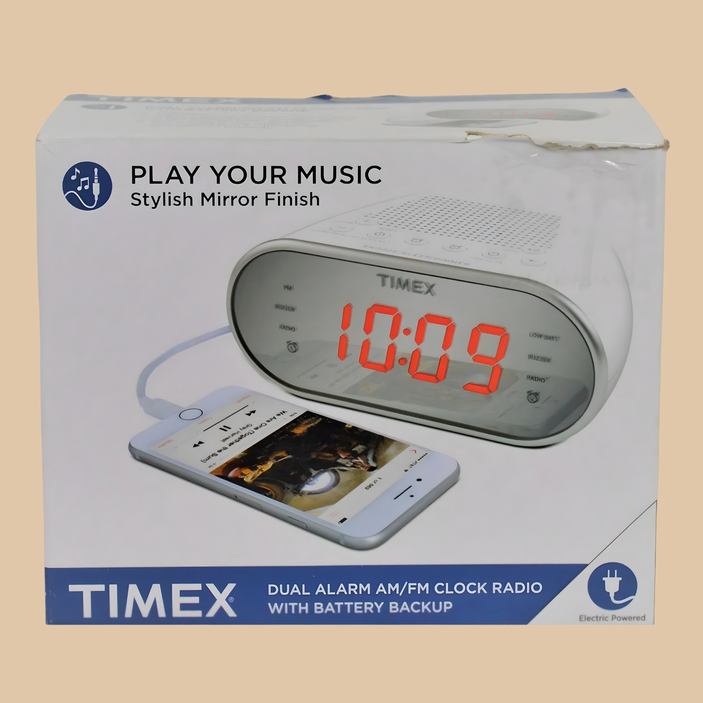 Timex 1.2" Red LED Digital Tuning Alarm Clock Radio