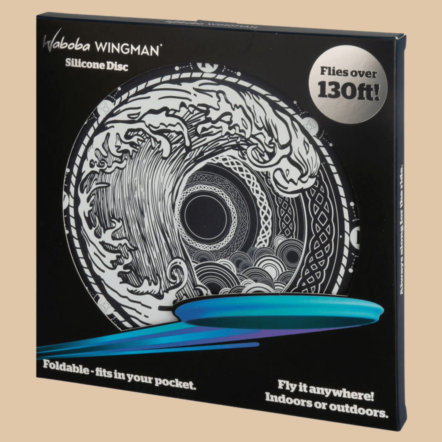 Waboba Wingman Wave Compass Soft Silicone Flying Disc - COLO