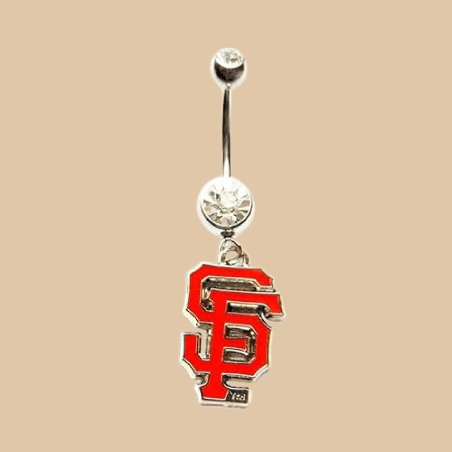 MLB Clear Gem Black Anodized San Francisco Giants Belly Ring Licensed - COLO