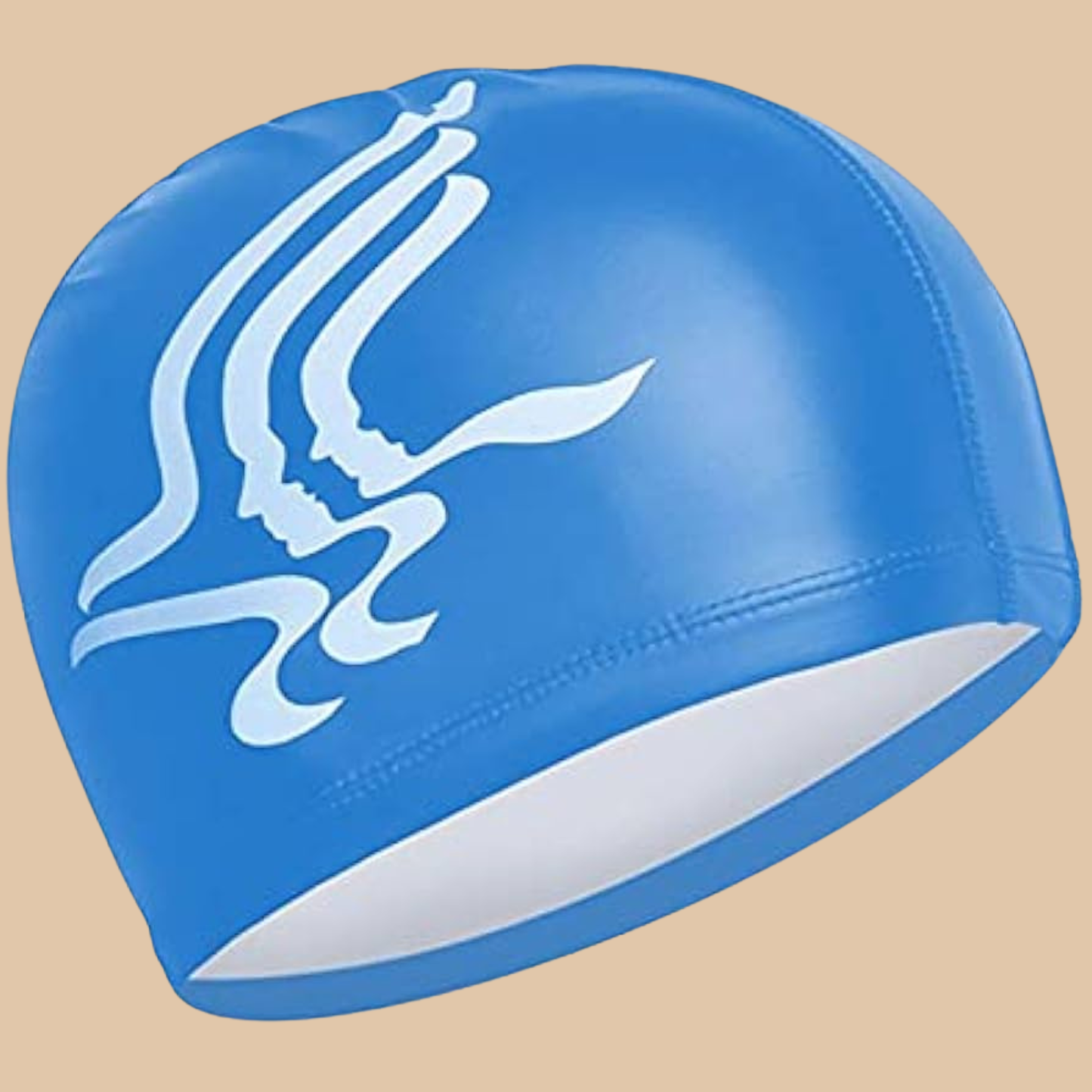 SWIM CAPS Raindrops Blue PU Swim Cap