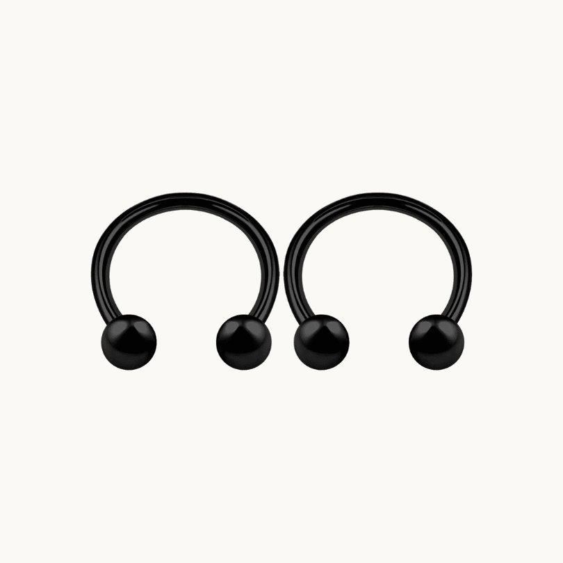 Black Horseshoe Septum Cartilage Piercing - COLO