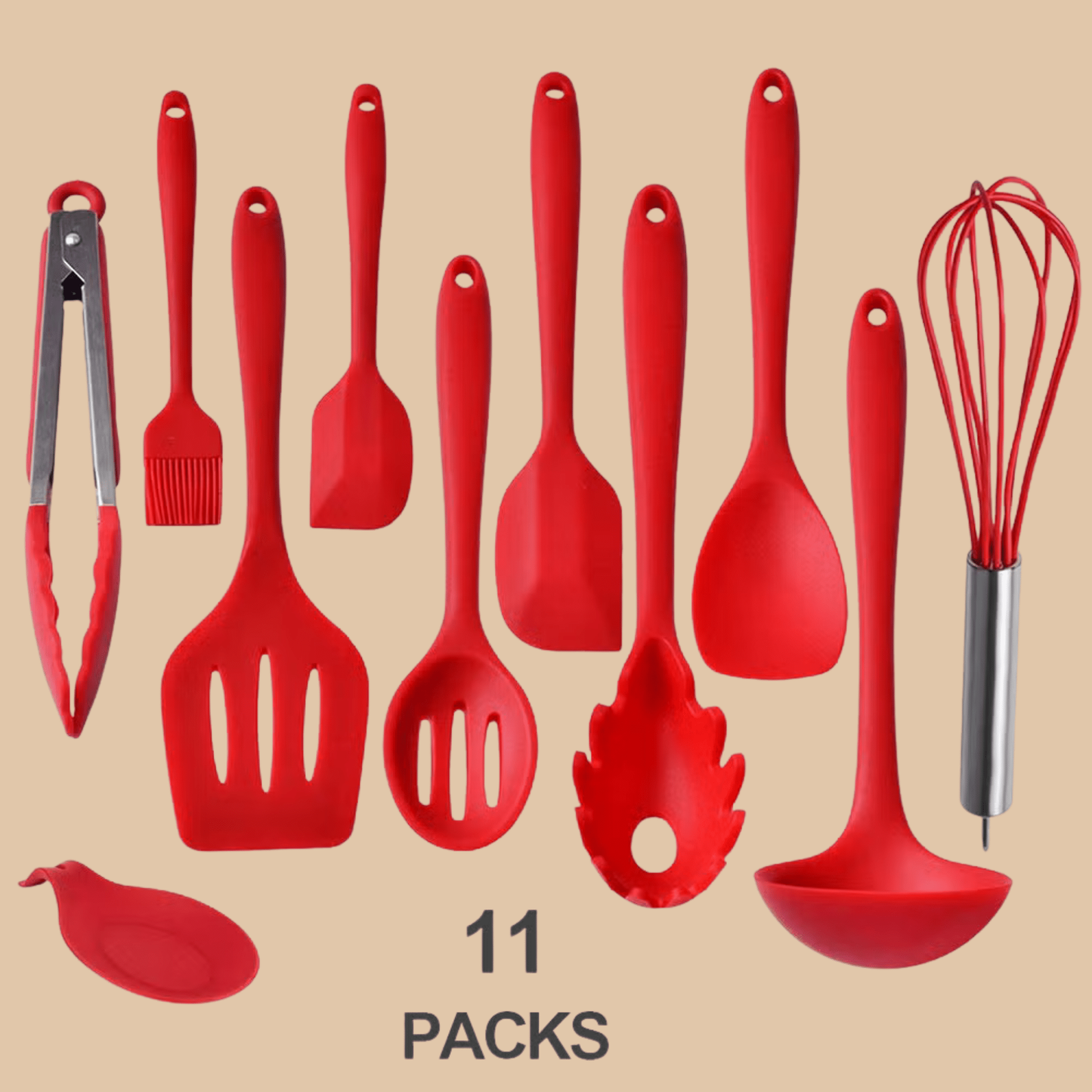 Silicone Cooking Utensil Set 12 Pieces - COLO