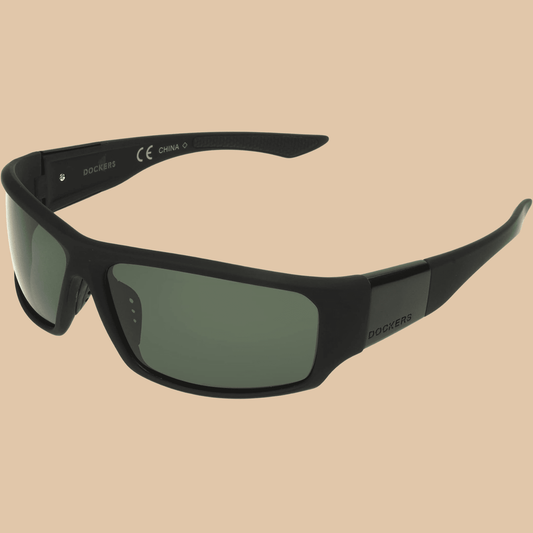 DOCKERS Men’s Gavin Polarized Wrap Sunglasses – Black 57mm - COLO