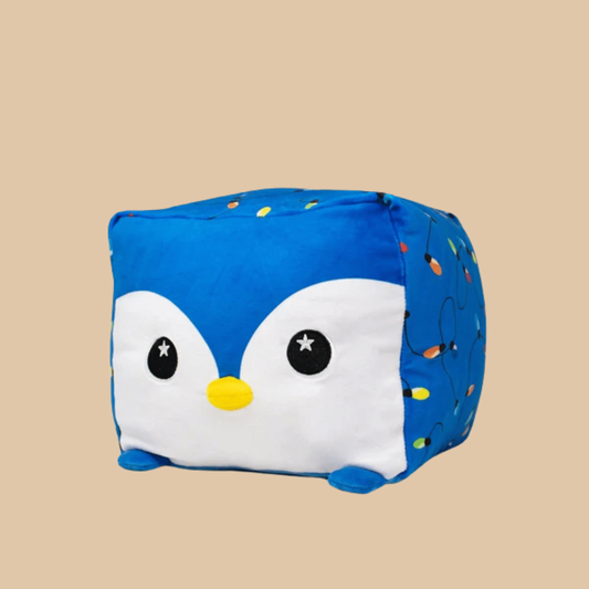 Moosh Moosh Plush Squishy Pillow – Blue Penguin – 8 x 10” Super Soft Stuffed Animal - COLO