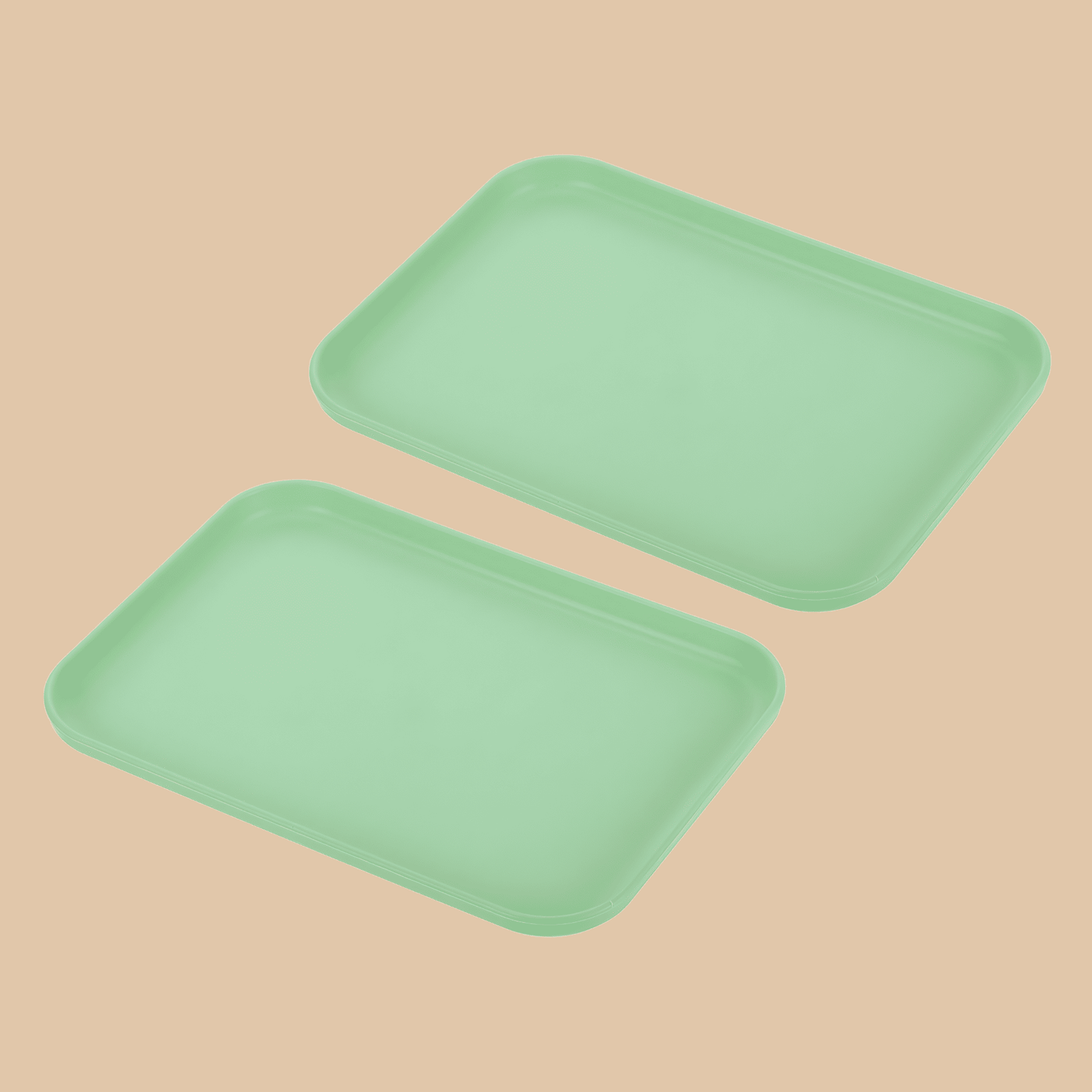 17x11" Fast Food Serving Tray 2-Pack (Green) - COLO