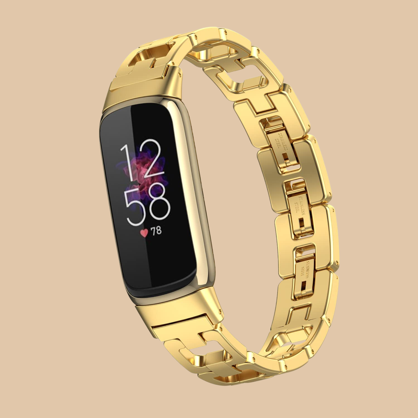Stainless Steel Fitbit Luxe Band Sleek Premium Design
