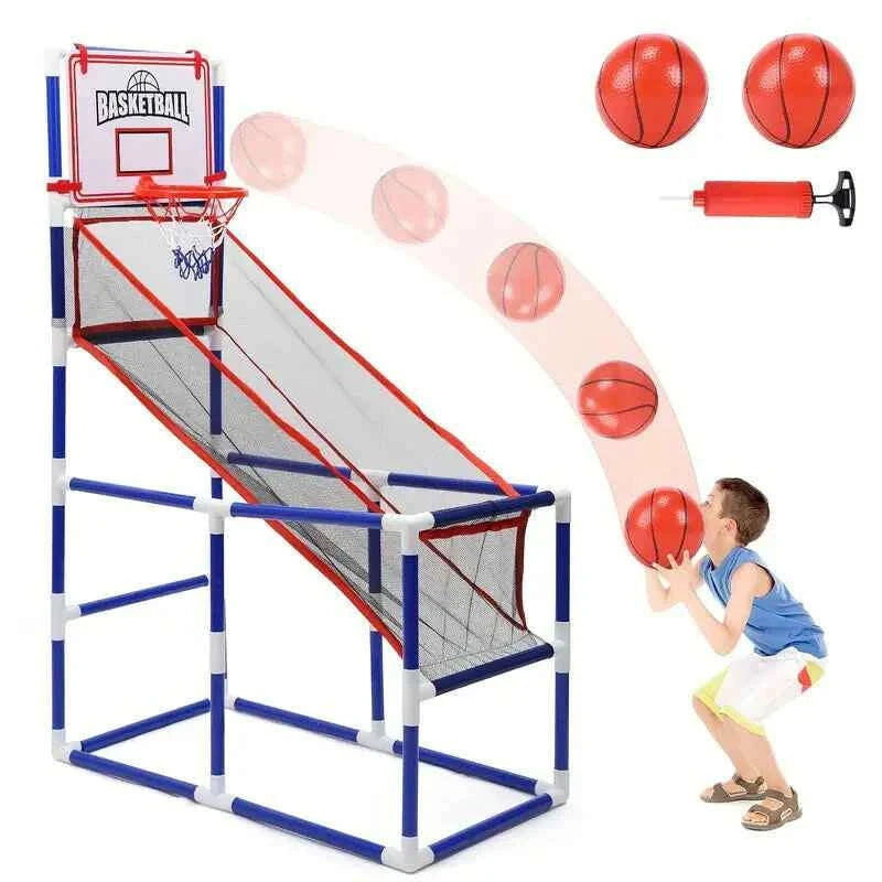 Basketball Hoop Arcade Game, Basketball Hoop Indoor Outdoor W/4 Or 2 Balls, Basketball Game Toys Gifts For Kids & Toddlers Boys Girls - COLO
