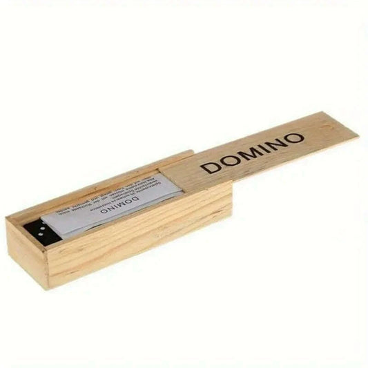 Wooden Domino Board Games Travel 28pcs/Set Funny Table Game Domino Toys small - COLO