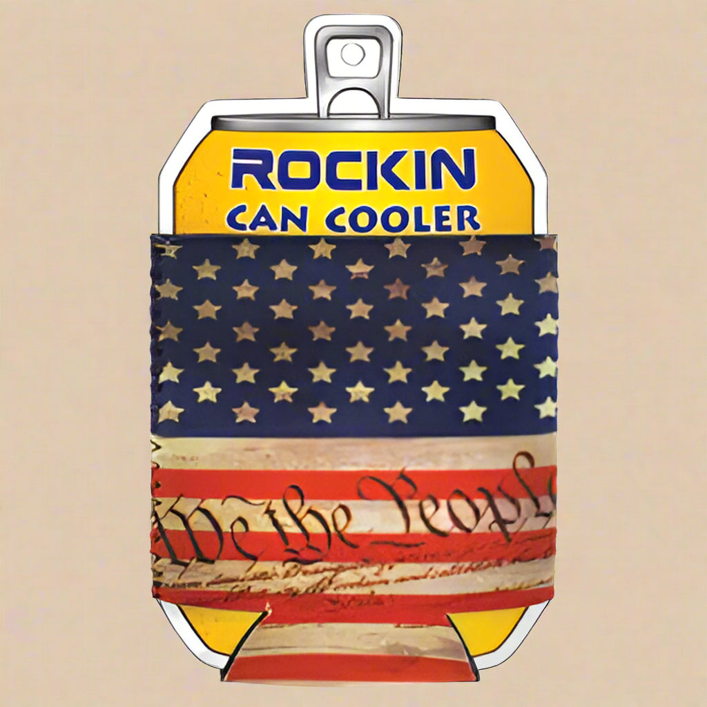 USA Flag Can Cooler