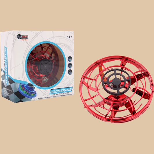 BOOMERANG, THE FLYING SPINNER, COLOR RED