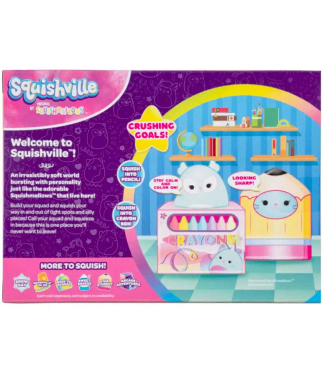 Squishmallows Squishville! Star Student 2-Inch Mini Plush Set - COLO