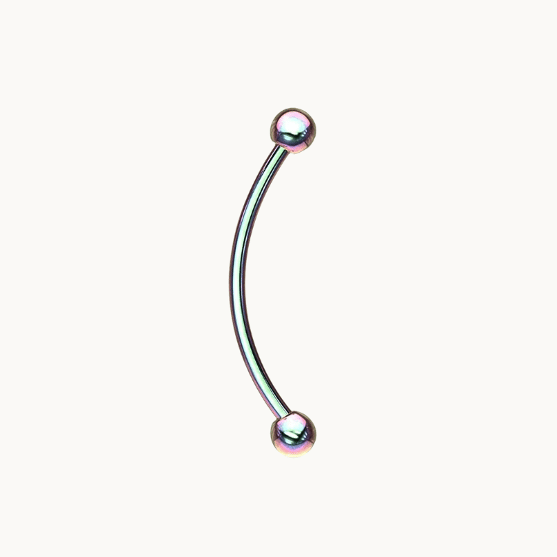Large Silver Tongue Barbell Face Jewelry - COLO