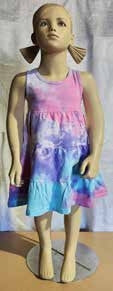 Girls' Layered Tie-Dye Dress – 100% Cotton