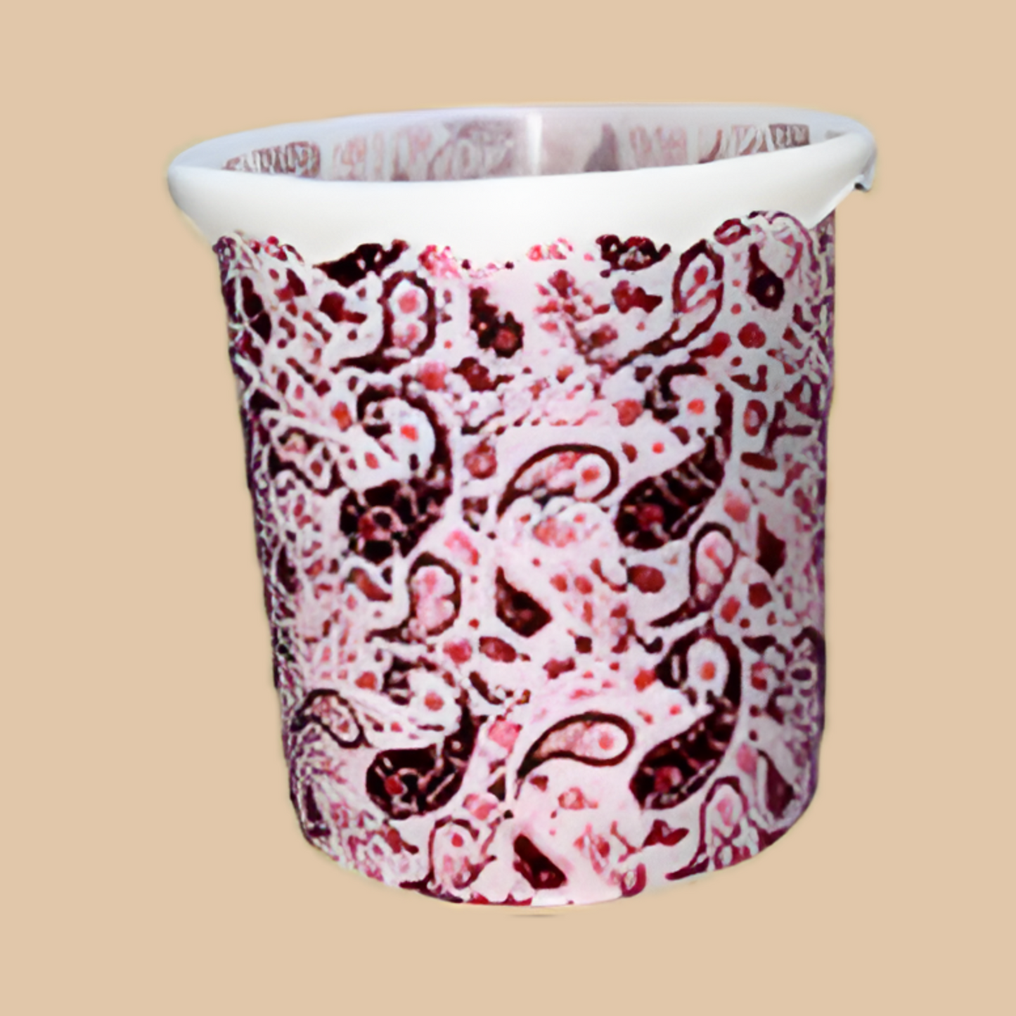 Small Bathroom Wastebasket - Classic Bandana Red Pattern 7.5" - COLO