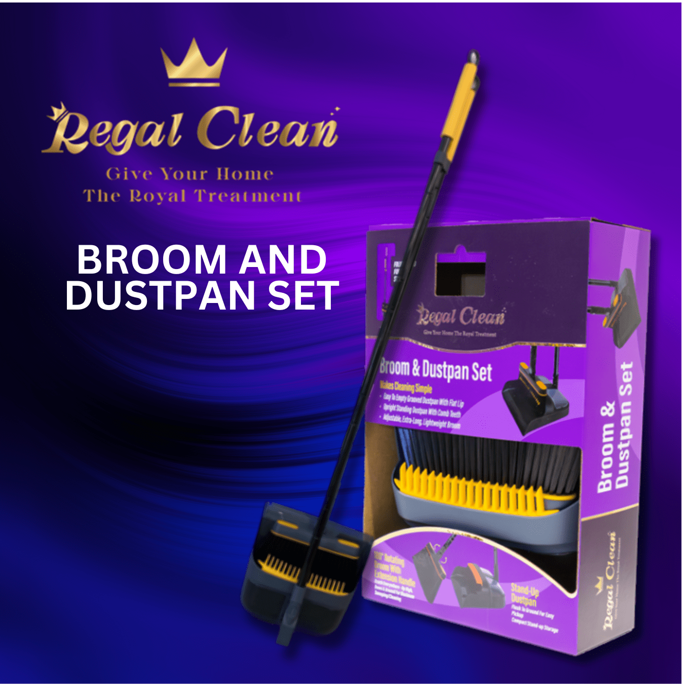 Regal Clean Broom And Dustpan Set - COLO