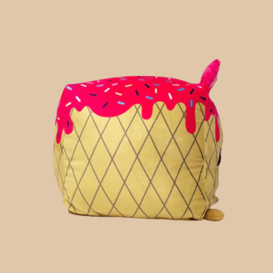 Moosh Moosh Plus ICE CREAM PINK Squish Pillow Stuffed 8" x 10" - COLO