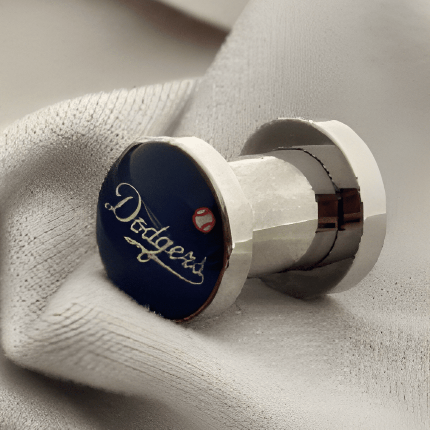 MLB LA Dodgers Screw-On Surgical Steel 2G Gauge 6mm Ear Plugs Licensed - COLO