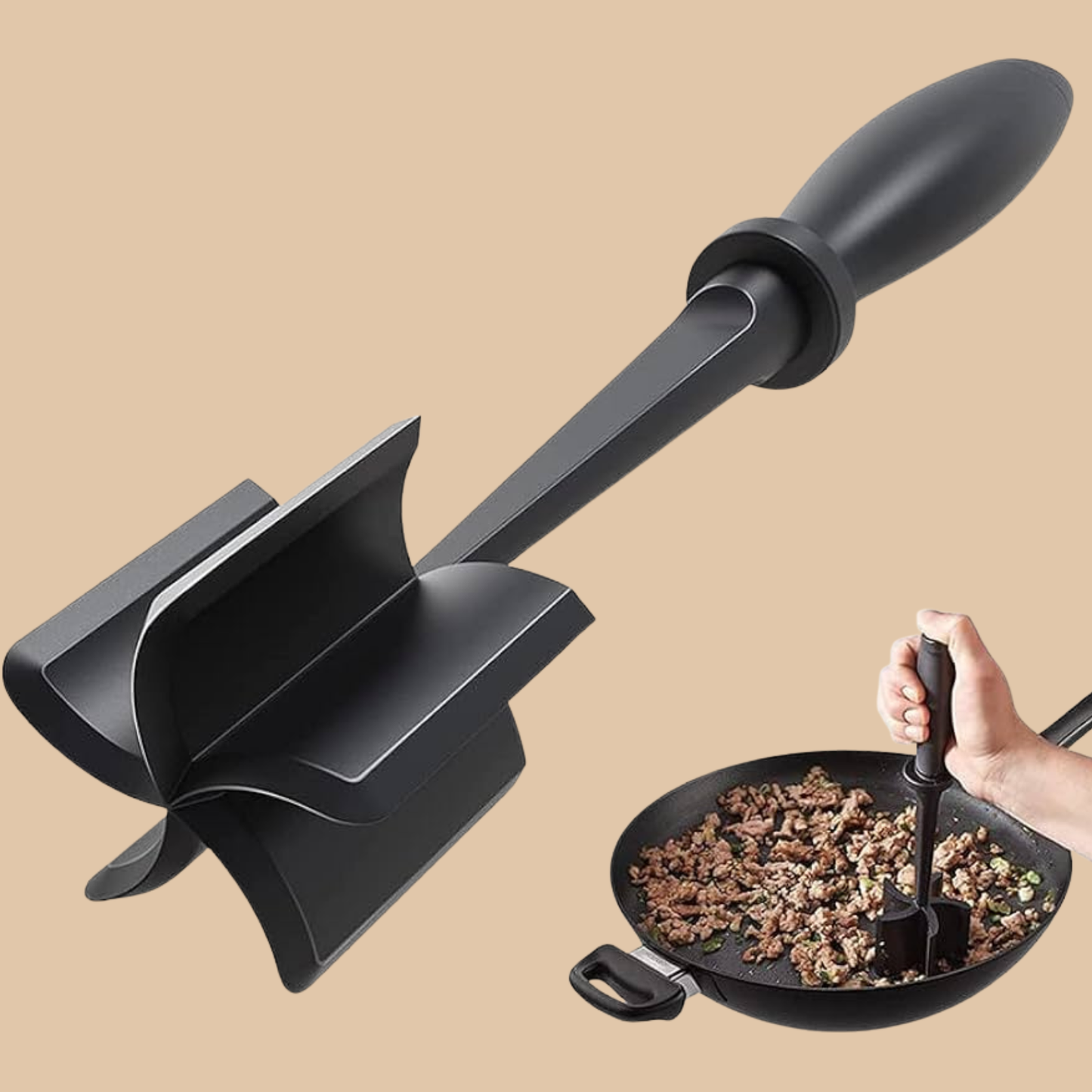 Heat Resistant Nylon Meat & Potato Masher 11 Inch